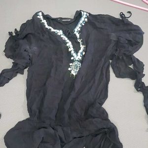 See Through Chiffon Long Top