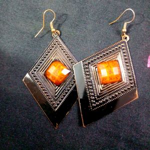 Rhombus Shaped Western Earring