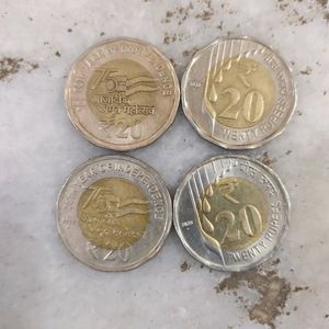 75th Years Independence 20Rs Coins