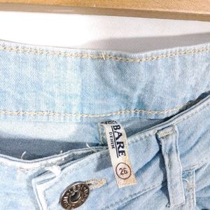 Light Blue Stright Fit Denim Jeans ( Women)