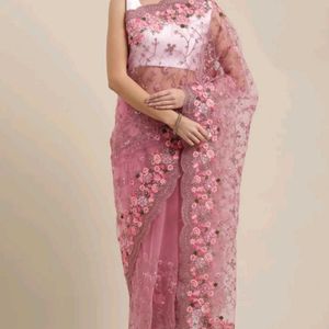 Pink Designer Saree