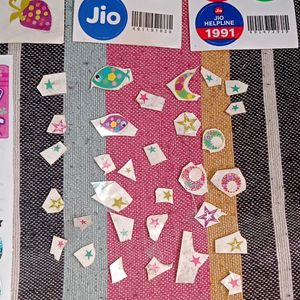 Nail Stickers & Art Glitter With Jio Sim & Sticker