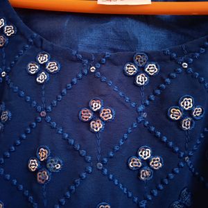 Blue Gown Kurti