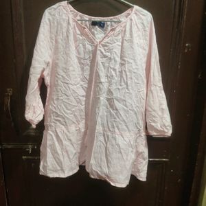 Women Light Pink Short Kurta Designer