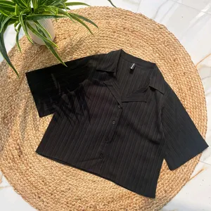 Black Crop Shirt