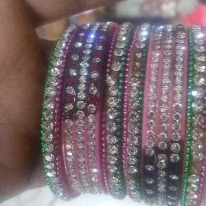 Diamond Fibre Bangles Set.