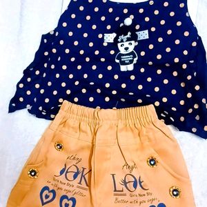 New Baby Girl Top And Shorts