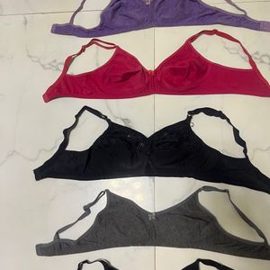 Pack Of 5 Bras- Multi Colour Size 36B