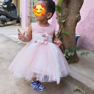 Girl Baby Dress With Sandle Combo