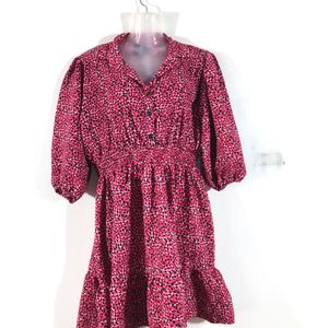 Rose Pink Printed Dress(Women’s)