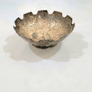 Oxidized Silver Plated Brass Fruit Bowl