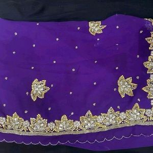 Zardozi Exclusive Purple Saree