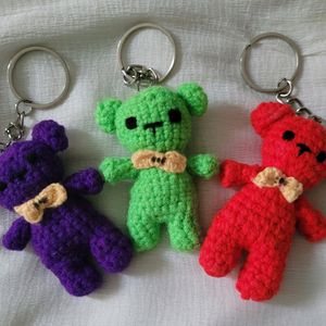 Crochet Teddy Keychain