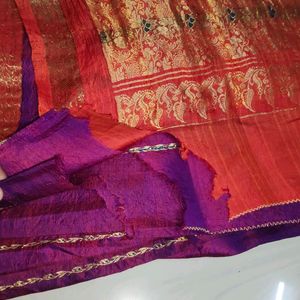 Pure Kanchi Pattu Saree 💜🧡