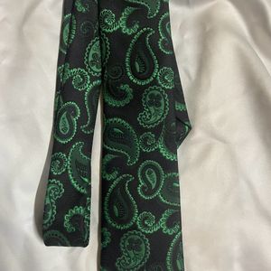 Green Paisley Necktie