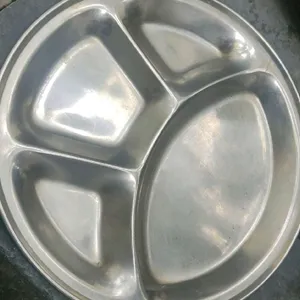 New Big Heavy 3 Compartment Thali Plate