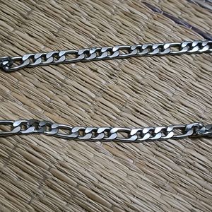 Mens Rugged Two Silver Chain