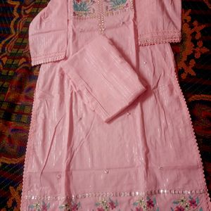 Cotton Lurex Suit Set