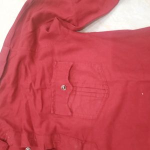 Men Red Kurta