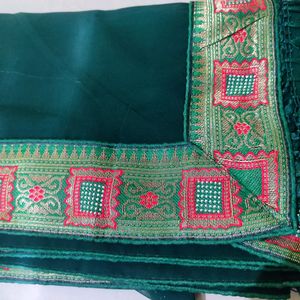 Stunning Green Saree with Stone Work Border