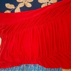 Ruched Red Dress