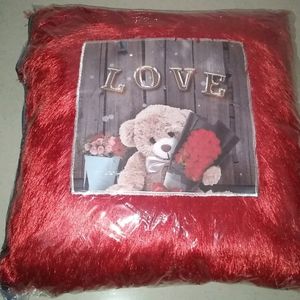 Fur Red Squire Shaped Pillow