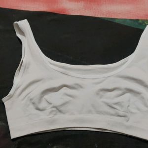 White Sports Bra Stretchable