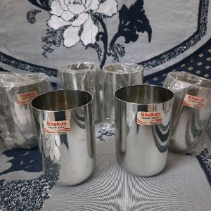 Set Of Six Steel Glasses