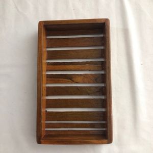 Brown Wooden Tray Set