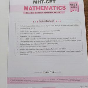 MHTCET Triumph - Mathematics | 6628 MCQs | 100%NEW