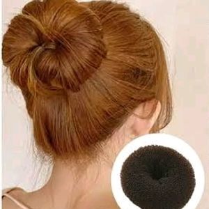 Combo Of Long Pearl Maala,Scrunchie And Hair Donut