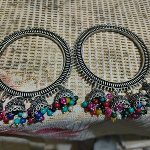 German Silver Jhumka Bangles