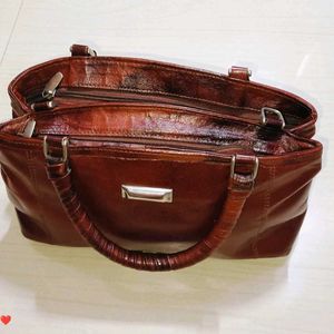 Genuine leather hand bag