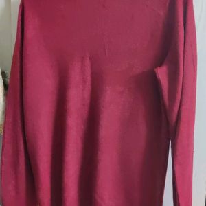 Price Drop V neck Maroon Full Sleeves Top