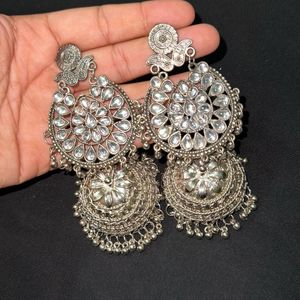 Oxidised German Silver Jhumkas