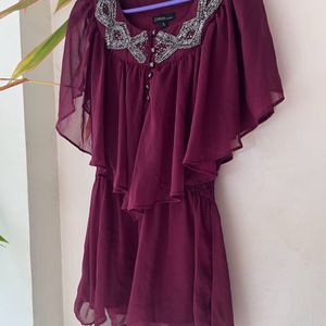 Embellish Neck Dress