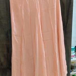 Peach Kurta And Skirt