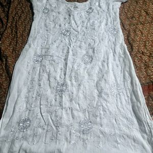 White Embroidery Kurta