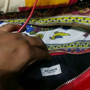 Red PULL & Bear Bag