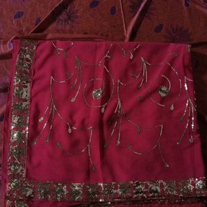 Havy Work Saree With Stitched Blouse