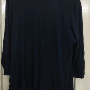 Navy Blue Pattern tunic Top