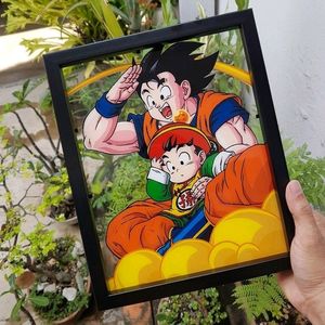 Goku Glass Painting (From DragonBall Z)