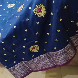 Satin Silk Saree_wedding Wear_festive Wear