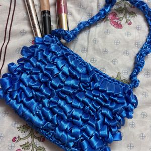 Satin Crochet Handmade Bag