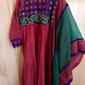 High Neck Kurti With Dupatta