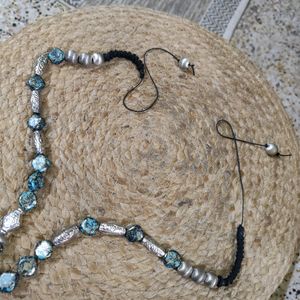 Antique Look Beaded Long Neckpiece