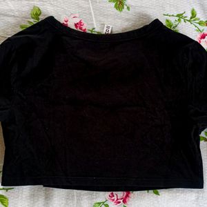 H&M Black Crop Top