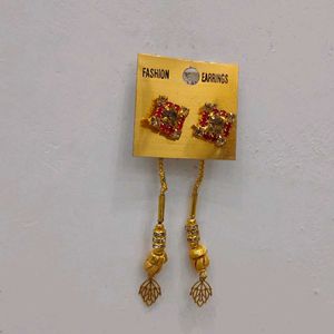 Beautiful Earrings Golden Longwear