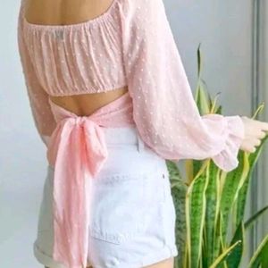 Pink Crop Top In Perfect Condition