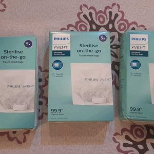 New Pack Of 3 PHILIPS AVENT Steriliser Bags